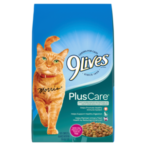 9 Lives Dry Cat Food Plus Care