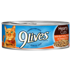 9 Lives Hearty Cuts With Real Turkey, Chicken & Cheese In Gravy
