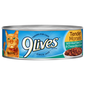 9 Lives Tender Morsels With Real Flaked Tuna & Cheese Bits In Sauce