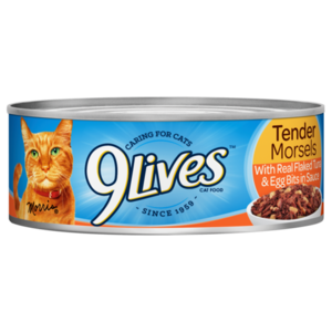 9 Lives Tender Morsels With Real Flaked Tuna & Egg Bits In Sauce