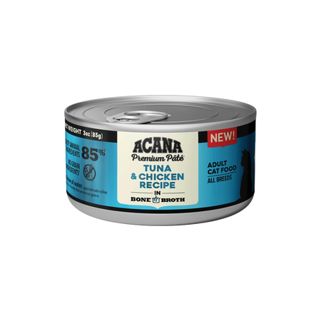 Acana Premium Pâté Tuna & Chicken Recipe In Bone Broth For Adult Cats