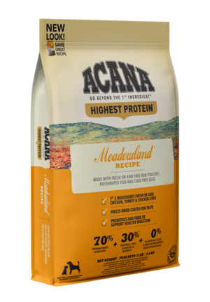 Acana Highest Protein Meadowland Recipe For Dogs
