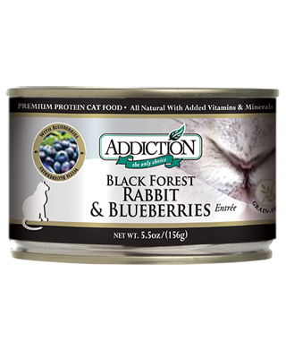 Addiction Canned Cat Food Black Forest Rabbit and Blueberries Entree