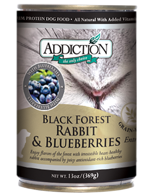 Addiction Canned Dog Food Black Forest Rabbit & Blueberries Entree