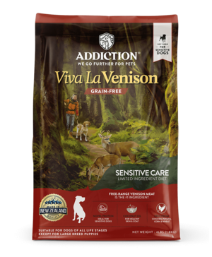 Addiction Dry Dog Food Viva La Venison Recipe (Sensitive Care)