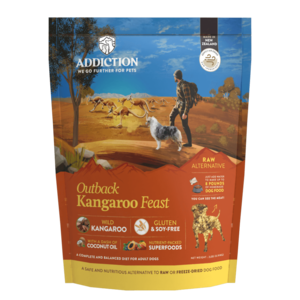 Addiction Raw Dehydrated Dog Food Outback Kangaroo Feast