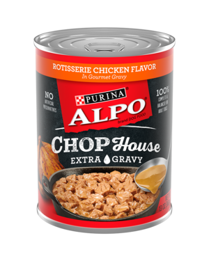 Alpo Chop House Extra Gravy Rotisserie Chicken Flavor In Gourmet Gravy