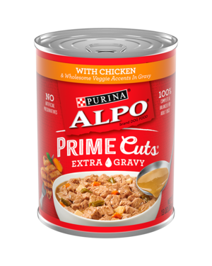 Alpo Prime Cuts Extra Gravy With Chicken & Wholesome Veggie Accents In Gravy