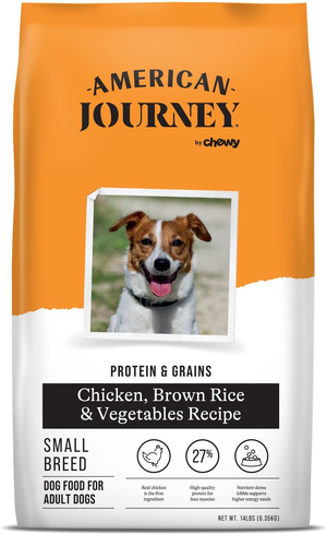American Journey Protein & Grains Chicken, Brown Rice & Vegetables Recipe For Small Breed Dogs
