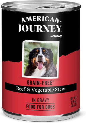 American Journey Grain-Free Canned Dog Food Beef & Vegetable Stew In Gravy