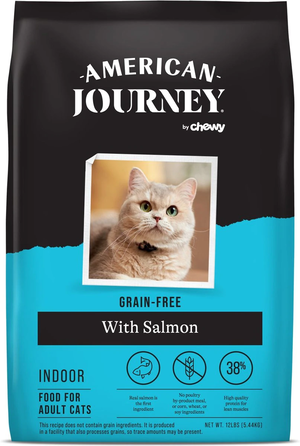 American Journey Grain-Free Dry Cat Food With Salmon For Indoor Adult Cats