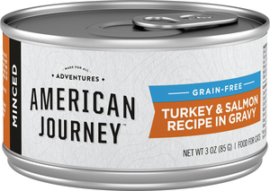 American Journey Grain-Free Minced Turkey & Salmon Recipe In Gravy