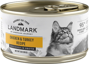 American Journey Landmark Chicken & Turkey Recipe Shredded In Broth For Cats