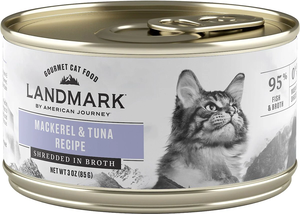 American Journey Landmark Mackerel & Tuna Recipe Shredded In Broth For Cats