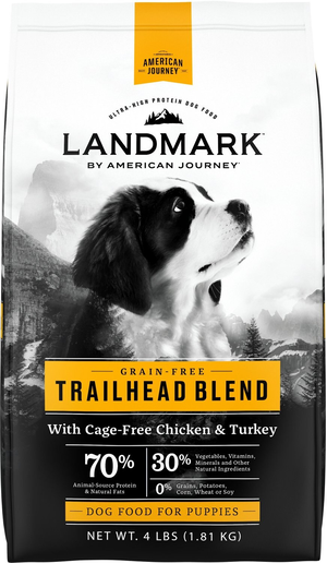 American Journey Landmark Trailhead Blend With Cage-Free Chicken & Turkey For Puppies