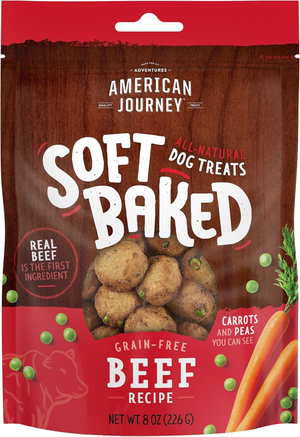 American Journey Soft Baked Dog Treats Grain-Free Beef Recipe