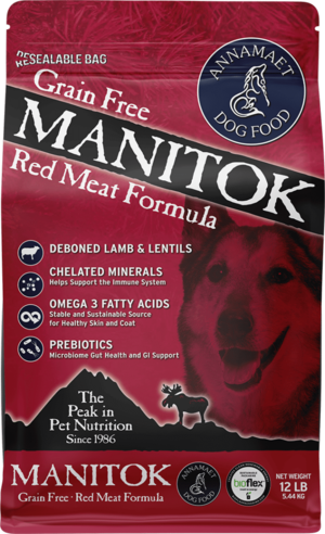 Annamaet Dry Dog Food Grain Free Manitok Red Meat Formula