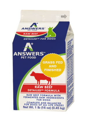 Answers Pet Food Detailed Raw Beef Formula For Dogs