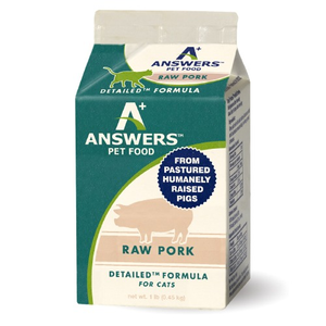 Answers Pet Food Detailed Raw Pork Formula For Cats