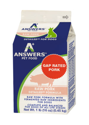 Answers Pet Food Detailed Raw Pork Formula For Dogs