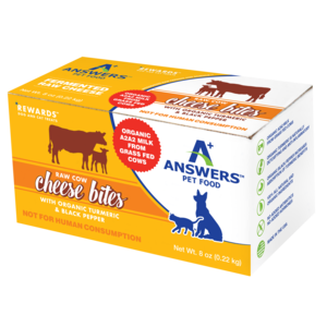 Answers Pet Food Rewards Raw Cow Cheese Bites With Organic Turmeric & Black Pepper