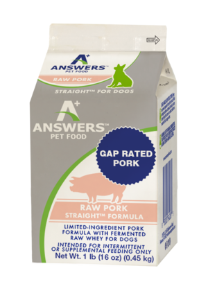 Answers Pet Food Straight Raw Pork Formula For Dogs
