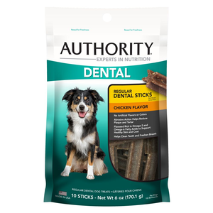 Authority Dental Treats Chicken Flavor Dental Sticks