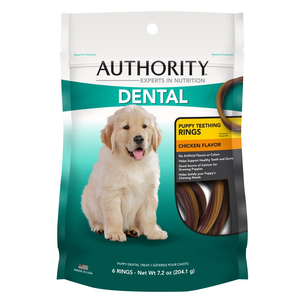 Authority Dental Treats Chicken Flavor Puppy Teething Rings