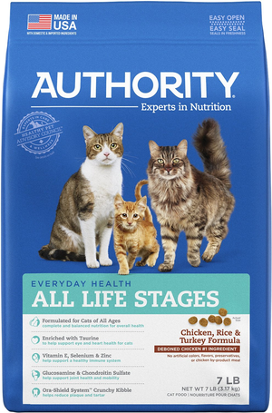 Authority Everyday Health Chicken, Rice & Turkey Formula For Cats In All Life Stages
