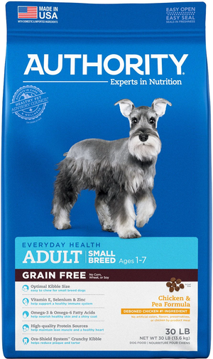 Authority Everyday Health Grain Free Chicken & Pea Formula For Small Breed Adult Dogs
