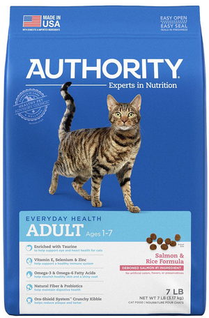 Authority Everyday Health Salmon & Rice Formula For Adult Cats