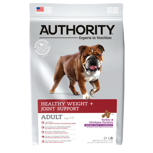 Authority Healthy Weight + Joint Support Turkey & Chickpea Formula For Adult Dogs