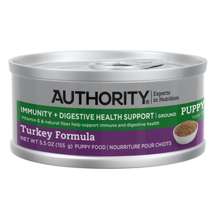 Authority Immunity + Digestive Health Support Turkey Formula (Ground) For Puppies
