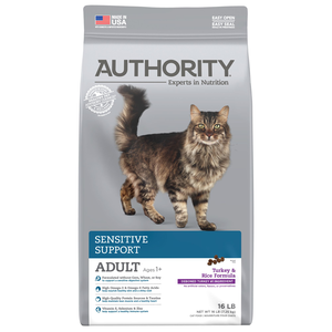 Authority Sensitive Support Turkey & Rice Formula For Adult Cats