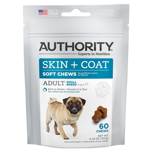 Authority Skin + Coat Soft Chews For Small Breed Adult Dogs