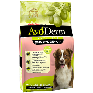 AvoDerm Advanced Sensitive Support Wholesome Grains Salmon & Oatmeal Formula For Dogs