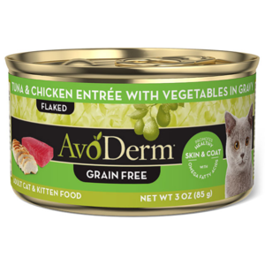 AvoDerm Grain Free Canned Tuna & Chicken Entree With Vegetables In Gravy (Flaked)