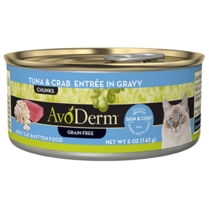 AvoDerm Grain Free Canned Tuna & Crab Entree In Gravy (Chunks)