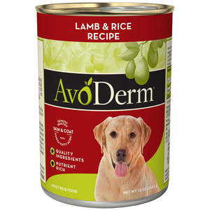 AvoDerm Canned Dog Food Lamb & Rice Recipe
