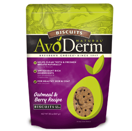 AvoDerm Biscuits Dog Treats Oatmeal and Berry Recipe Biscuits