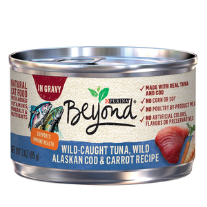 Purina Beyond In Gravy Wild-Caught Tuna, Wild Alaskan Cod & Carrot Recipe