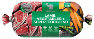 Billy + Margot Dog Food Rolls Lamb, Vegetables + Superfood Blend