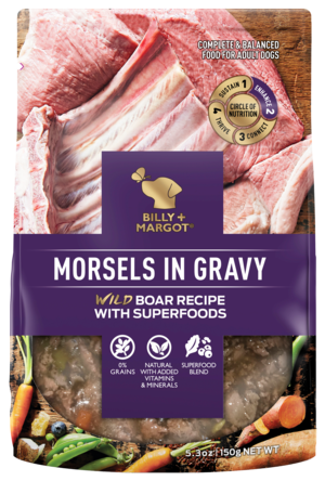 Billy + Margot Morsels In Gravy Wild Boar Recipe With Superfoods