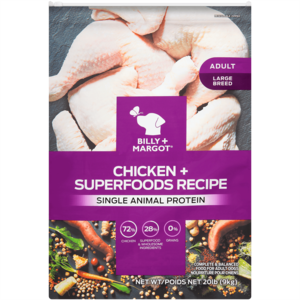 Billy + Margot Single Animal Protein Chicken + Superfoods Recipe For Large Breed Adult Dogs
