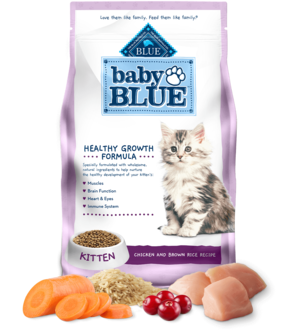 Blue Buffalo Baby Blue Chicken and Brown Rice Recipe (Healthy Growth Formula) For Kittens