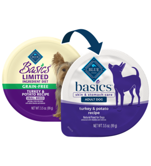 Blue Buffalo Basics Turkey & Potato Recipe (Skin & Stomach Care) For Small Breed Adult Dogs