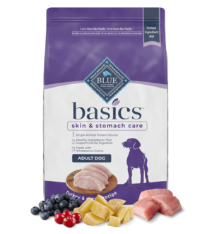 Blue Buffalo Basics Turkey & Potato Recipe (Skin & Stomach Care) For Adult Dogs