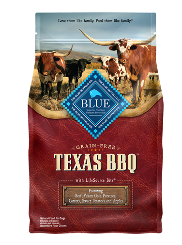 Blue Buffalo Grain-Free Texas BBQ Beef, Yukon Gold Potatoes, Carrots, Sweet Potatoes and Apples