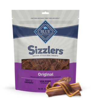 Blue Buffalo Sizzlers Bacon-Style Dog Treats Original