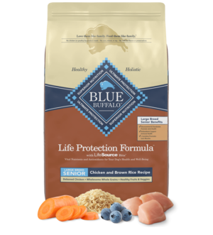 Blue Buffalo Life Protection Formula Chicken and Brown Rice Recipe For Large Breed Senior Dogs